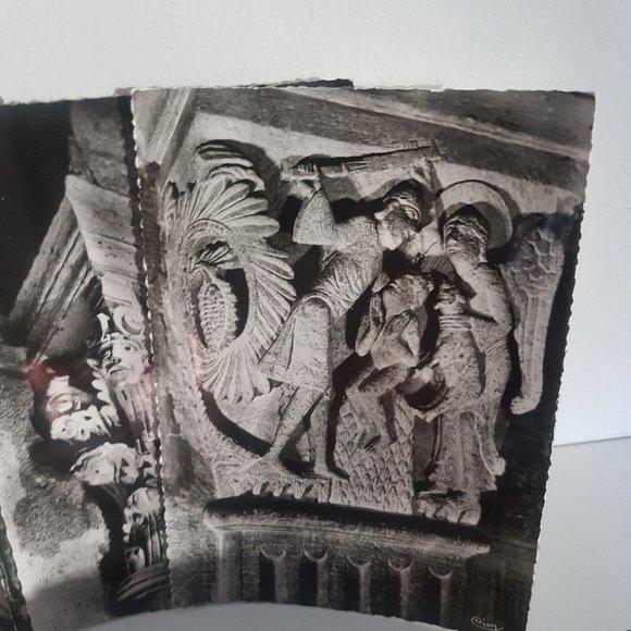 French Monuments Art Vintage 21 Postcards Black & White Photographie Veritable - Picture 6 of 15